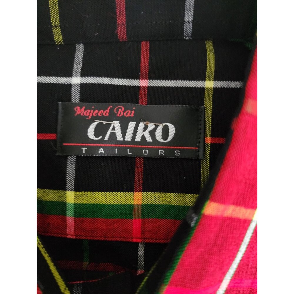 Majeed Bai CAIRO Tailors Men's Multicolor Plaid Long Sleeve Shirt Size XL - Picture 6 of 8